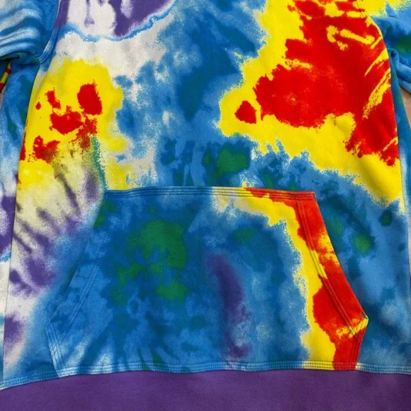 Nike Tie Dye Hoodie Multicolor Cotton Blend Pullover Sweatshirt Size Youth XL - Picture 6 of 10